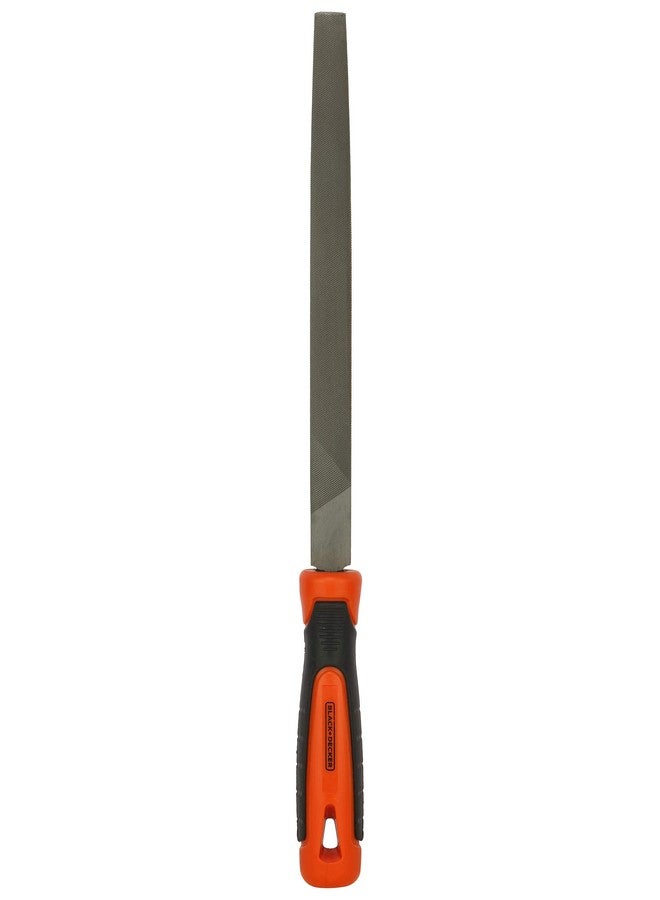 BLACK+DECKER BDHT22146 Steel 200mm 2nd Cut Half Round File (Orange) - Image 2
